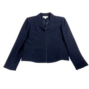 Casual Corner Vintage 90s CorpCore  Black Blazer With Beaded Edging- Size 12